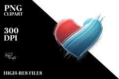 Simple Heart Paintbrush Style PNG Product Image 2