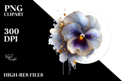 Glossy Pansy Abstract, High-Res PNG Product Image 2