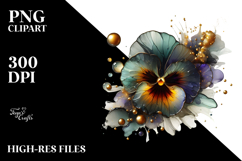 Glossy Pansy Abstract, High-Res PNG Product Image 2