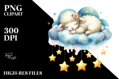 Cloud Stars Lamb Clipart Product Image 2