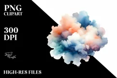 Colorful Abstract Cloud PNG, Transparent PNG Product Image 1