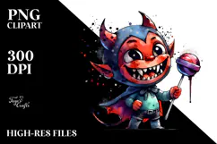 Funny Goofy Little Demon PNG Product Image 2