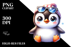 Adorable Baby Penguin, PNG Product Image 2