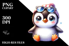 Adorable Baby Penguin, PNG Product Image 2