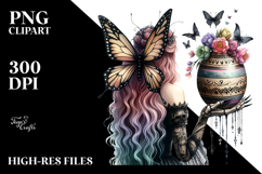 Gothic Fairy with Easter Egg Creative View from Back Product Image 2
