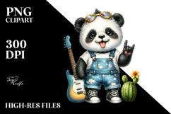 Rocker Panda, PNG Product Image 2