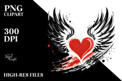 Heart with Wings and Fire Product Image 2