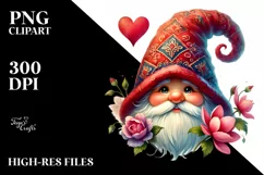 Detailed Valentines Gnome PNG Product Image 2