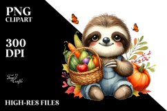 Artistic Baby Sloth Image Watercolor Style Product Image 3