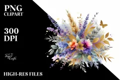 splash of Colors | Abstract Flower Bouquet Clipart Product Image 3