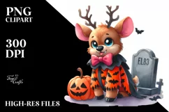 cute Baby Elk Halloween Grave | Sublimation | Clipart Product Image 3