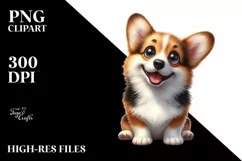 Funny Crazy Pembroke Welsh Corgi | Clipart Product Image 1
