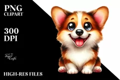 Funny Crazy Pembroke Welsh Corgi | Clipart Product Image 3