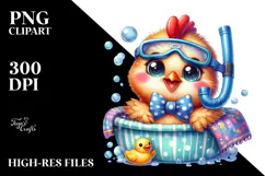 Baby Rooster Snorkel PNG Product Image 2