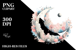 Whimsical Half Moon PNG Product Image 2