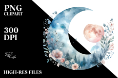 Whimsical Half Moon PNG Product Image 2