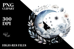 Whimsical Half Moon PNG Product Image 2