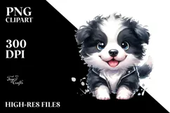 Baby Yorkshire Terrier Watercolor PNG Product Image 2