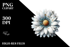 Shimmering Daisy, Watercolor PNG Product Image 2