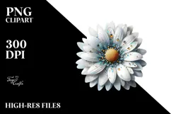 Shimmering Daisy, Watercolor PNG Product Image 2