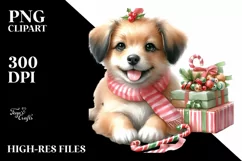 Cute Dog Watercolor PNG Product Image 2