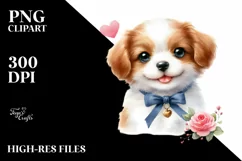 Cute Dog Watercolor PNG Product Image 2