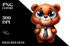 Funny Standing Bear with Tie | Sublimation | Clipart Product Image 2