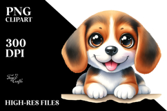Watercolor Cute Beagle PNG Product Image 2