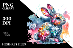 Colorful Bunny Diamonds PNG Product Image 2