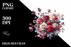 Colorful ROSES Glossy Petals | Clipart Product Image 3