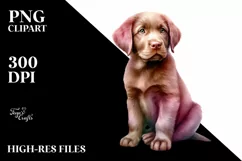 Cute Chesapeake Bay Retriever Clipart, Transparent PNG Product Image 3