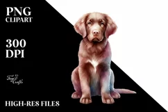 Cute Chesapeake Bay Retriever Clipart, Transparent PNG Product Image 1