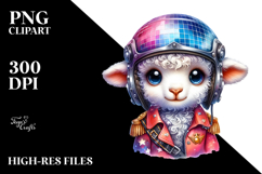 Playful Baby Lamb in Disco Outfit Product Image 2