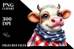 Enthusiastic Watercolor Eyes | Large Cow | Clipart Product Image 1