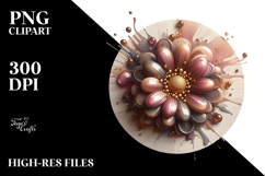 Abstract Glossy Daisy PNG Product Image 2
