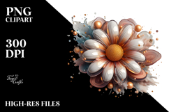 Abstract Glossy Daisy PNG Product Image 2
