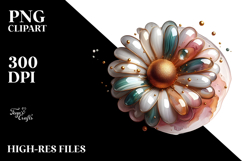 Abstract Glossy Daisy PNG Product Image 2