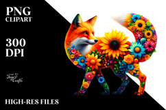 Vibrant Watercolor Fox PNG Product Image 2