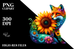 Vibrant Watercolor Fox PNG Product Image 2