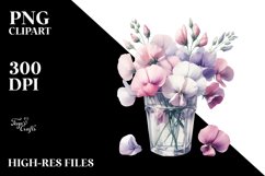 Colorful Sweet Pea | Clipart Product Image 1