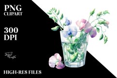 Colorful Sweet Pea | Clipart Product Image 1