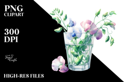 Colorful Sweet Pea | Clipart Product Image 2