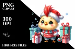 Whimsical Chicken Party, High-Quality PNG Product Image 3