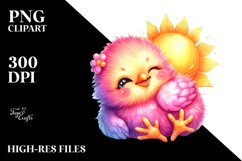 Colorful Cute Chick PNG Product Image 2