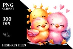 Vibrant Baby Chicken with Sun PNG Product Image 2
