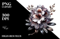 Detailed Shiny Rhododendron Metallic Watercolor Product Image 1