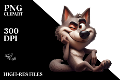 Dramatic Wolf with Fur Texture Product Image 2