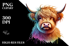 Calf with Cool Haircut Winking PNG Product Image 2