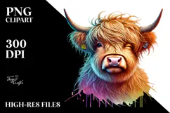 Calf with Cool Haircut Winking PNG Product Image 2