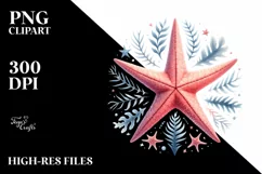 Watercolor Sea Star | Sublimation | Clipart Product Image 1